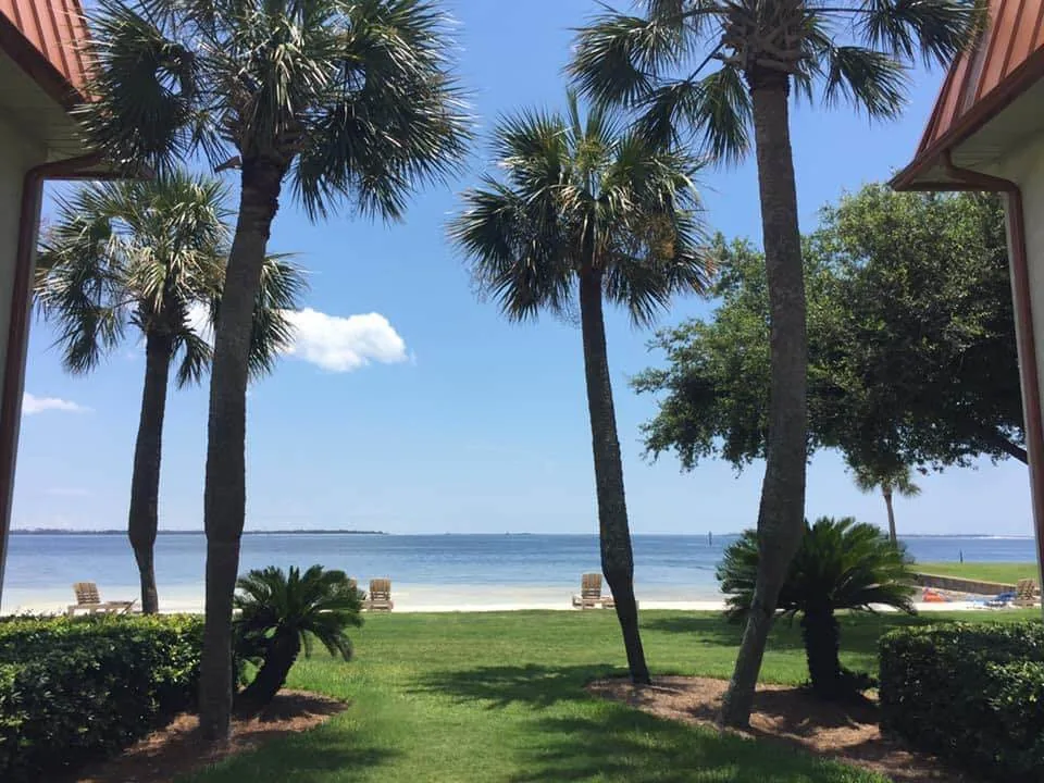 Private beach